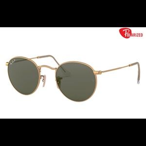 Ray Ban Round Metal Gold Shades